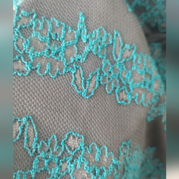 Candies Grey And Blue Mesh Dress Juniors Size Medium - Picture 3 of 4